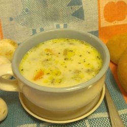 Крем суп из шампиньонов со сливками