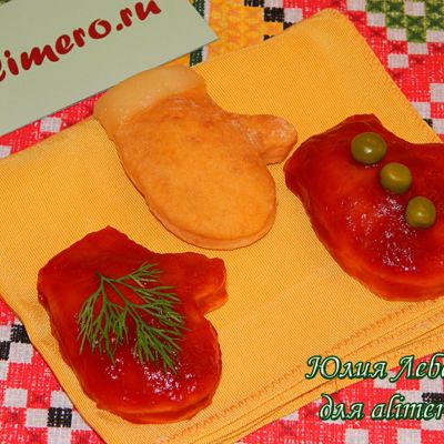 Творожное печенье с томатной пастой