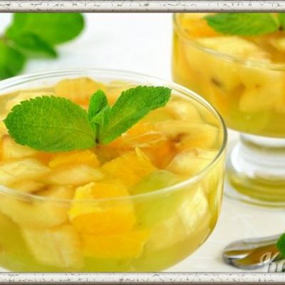 Десерты с желатином и фруктами